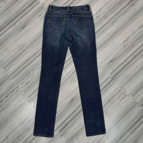 Bullhead Mid Rise Y2K Skinny Jeans Distressed Blue Juniors 5 - Picture 4 of 13